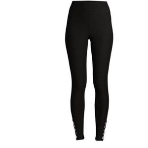 No Boundaries Juniors' Macrame Ankle Suedes Leggings X large 15-17 New bla…